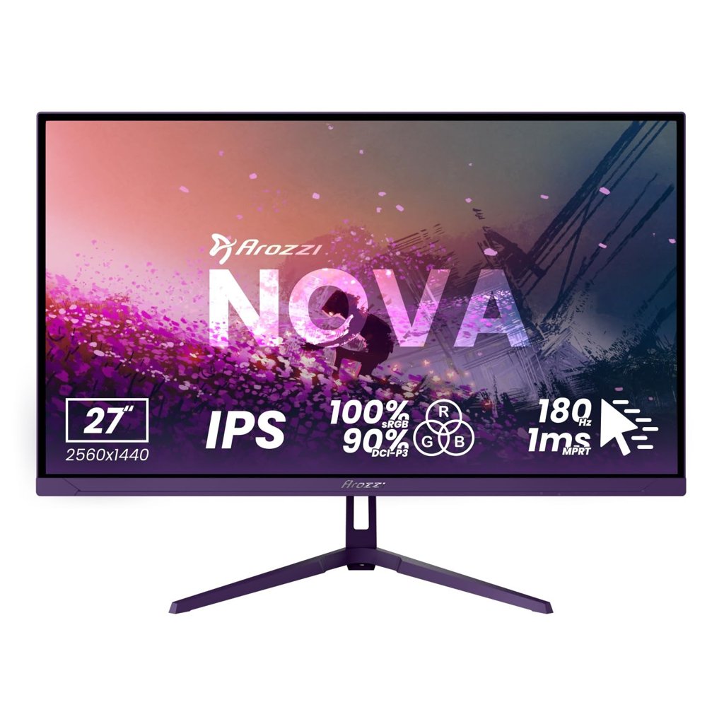 Monitor gaming Arozzi Nova 27” QHD 180 Hz con HDR y altavoces