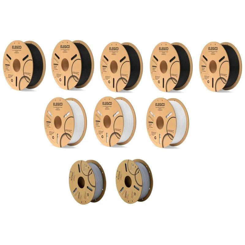 Pack de filamento PLA 10 kg de ELEGOO – 5 colores a precio rebajado