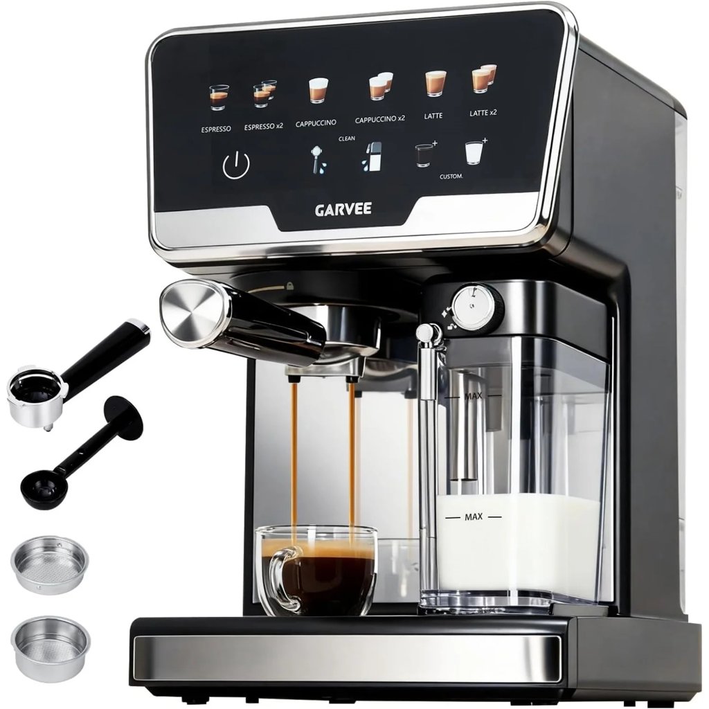 Cafetera espresso de 20 bares con doble caldera y espumador