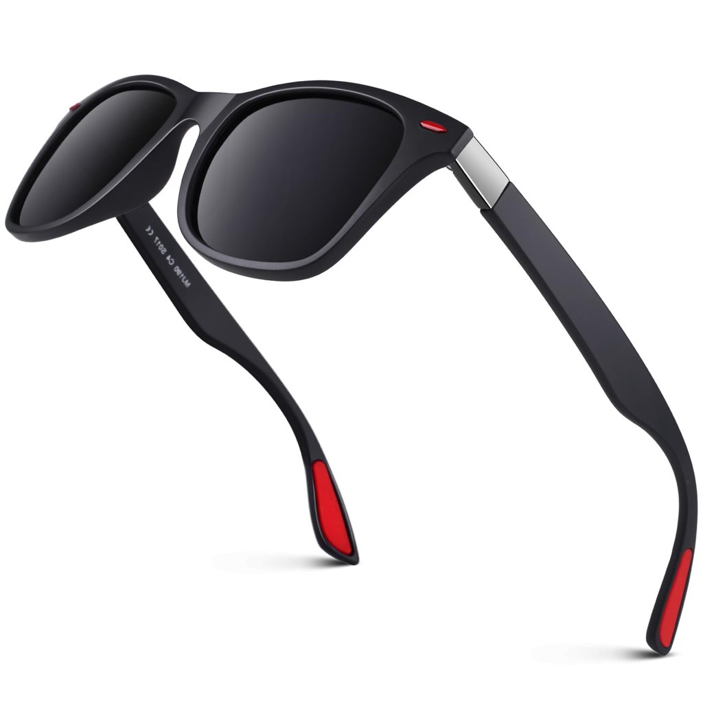 Gafas de sol polarizadas de madera GQUEEN, estilo rectángulo clásico