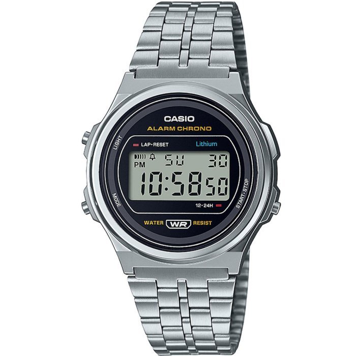 Reloj Casio Retro de Acero Inoxidable – Estilo Vintage con Cronómetro