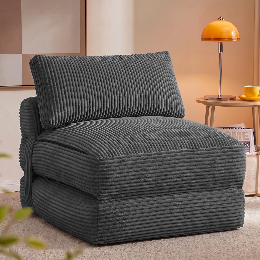 Sofá cama plegable VASAGLE de pana, cómodo y elegante