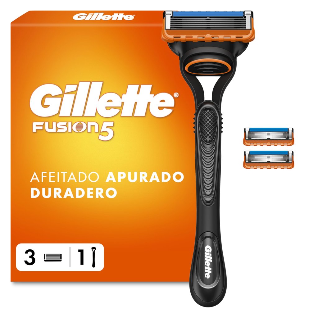 Gillette Fusion5 Maquinilla De Afeitar Para Hombre con 3 Recambios