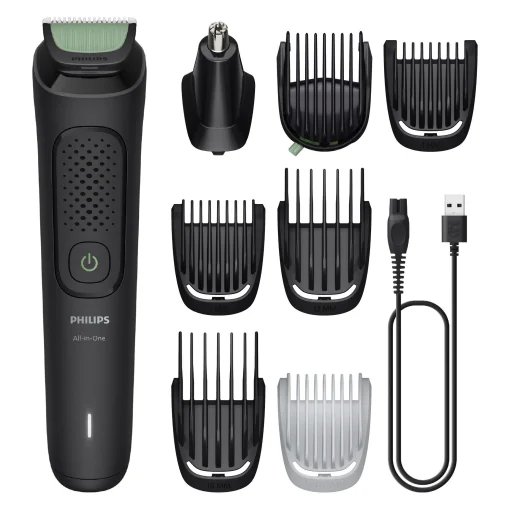 Barbería y Cortapelos Philips MG3940/15 Multigroom 8 en 1 (Uso seco/mojado, 6 peines , batería de larga duraci