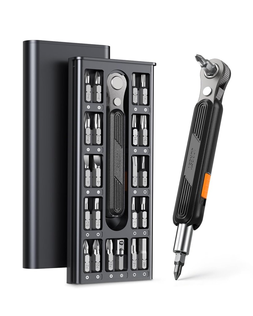 Destornillador mini 24 en 1 con trinquete – ideal para espacios estrechos