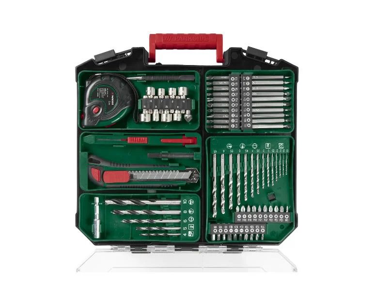 Taladro atornillador recargable 20 V con set de accesorios