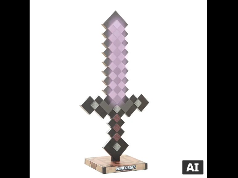 Lámpara LED de mesa temática Minecraft – luz divertida y ecológica