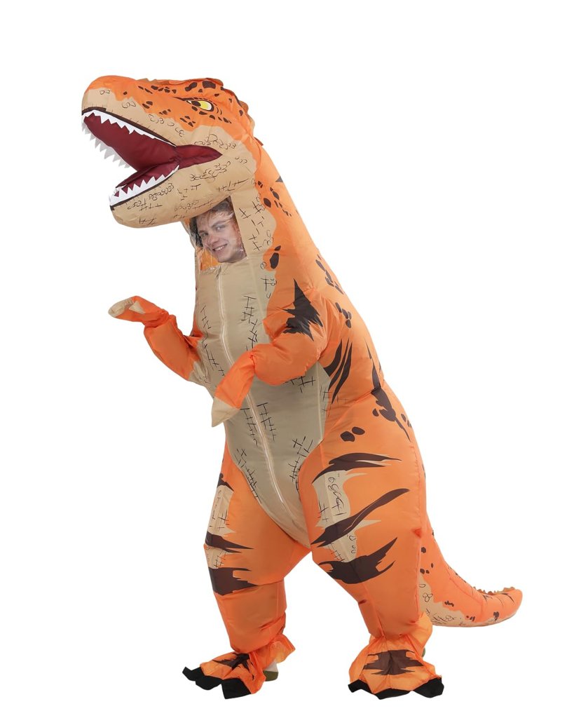 Disfraz inflable de dinosaurio para Halloween: diversión gigante