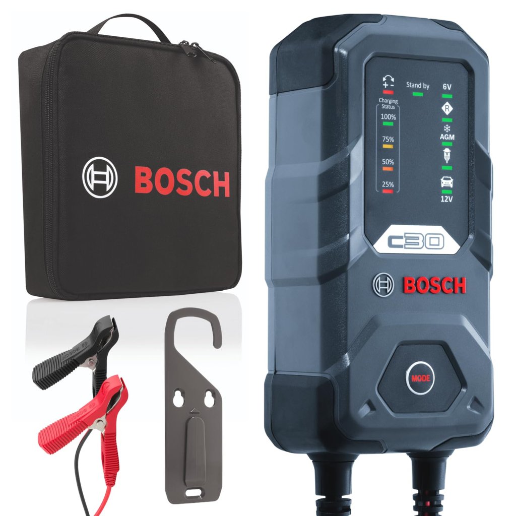 Bosch C30: cargador universal 3,8 A para baterías de coche