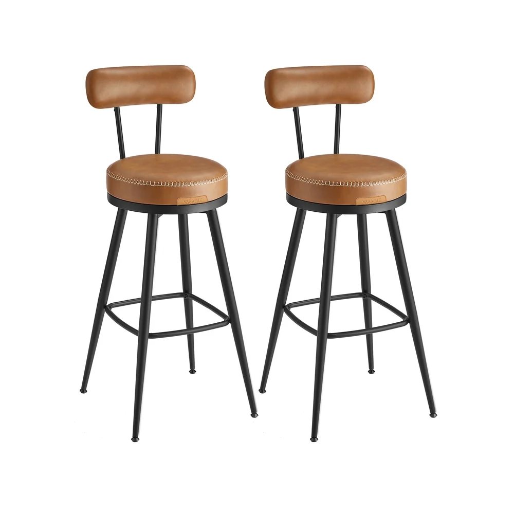Set de 2 taburetes giratorios VASAGLE: estilo y comodidad para tu barra