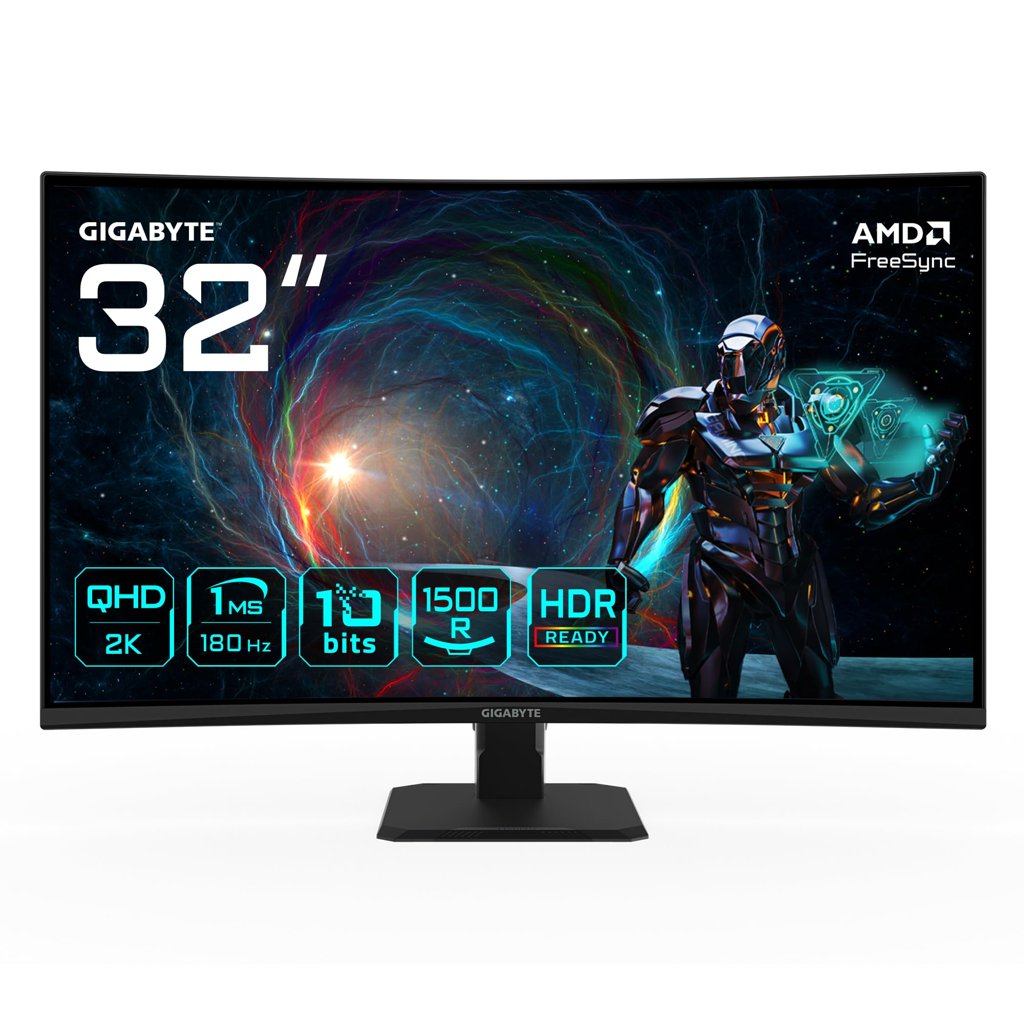 Monitor curvo GIGABYTE 31.5" QHD 180Hz: fluidez total