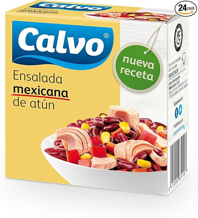 Pack de 24 latas de Ensalada Mexicana Calvo – Sin conservantes
