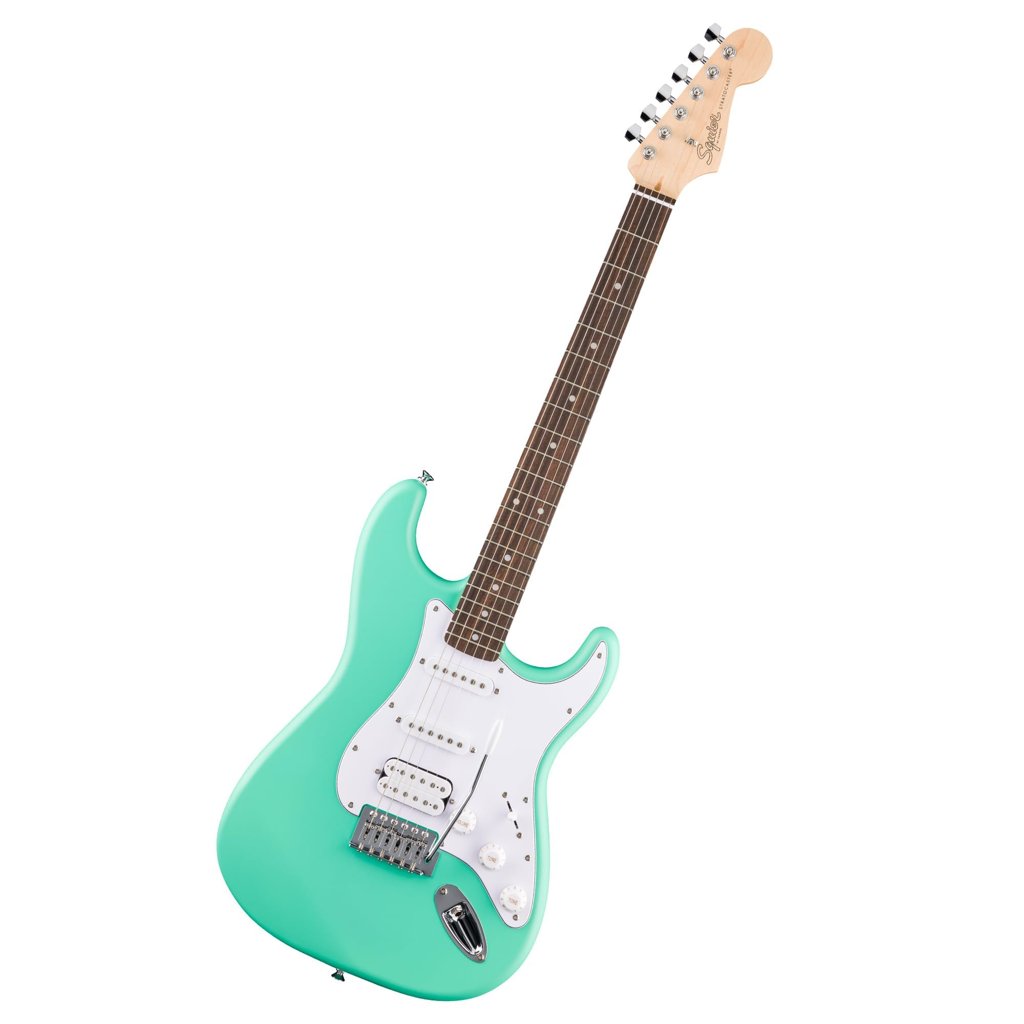 Squier Debut Stratocaster HSS: guitarra eléctrica verde mar