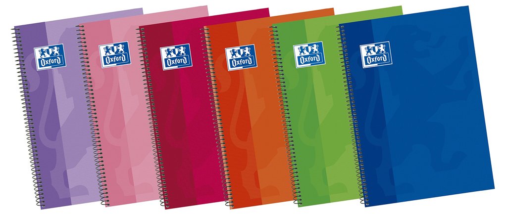 Pack de 5 cuadernos A4 Oxford con tapa extradura – ideal para estudio