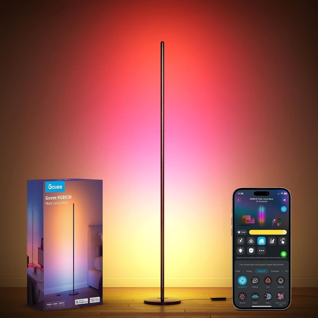 Lámpara de pie LED Govee: luz RGBIC regulable y ambiente a medida