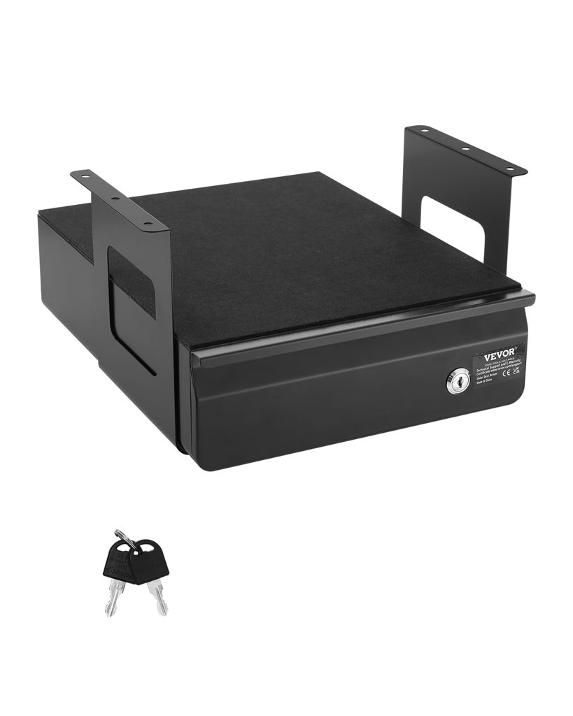 Cajón de acero con cerradura para escritorio – seguridad y estilo