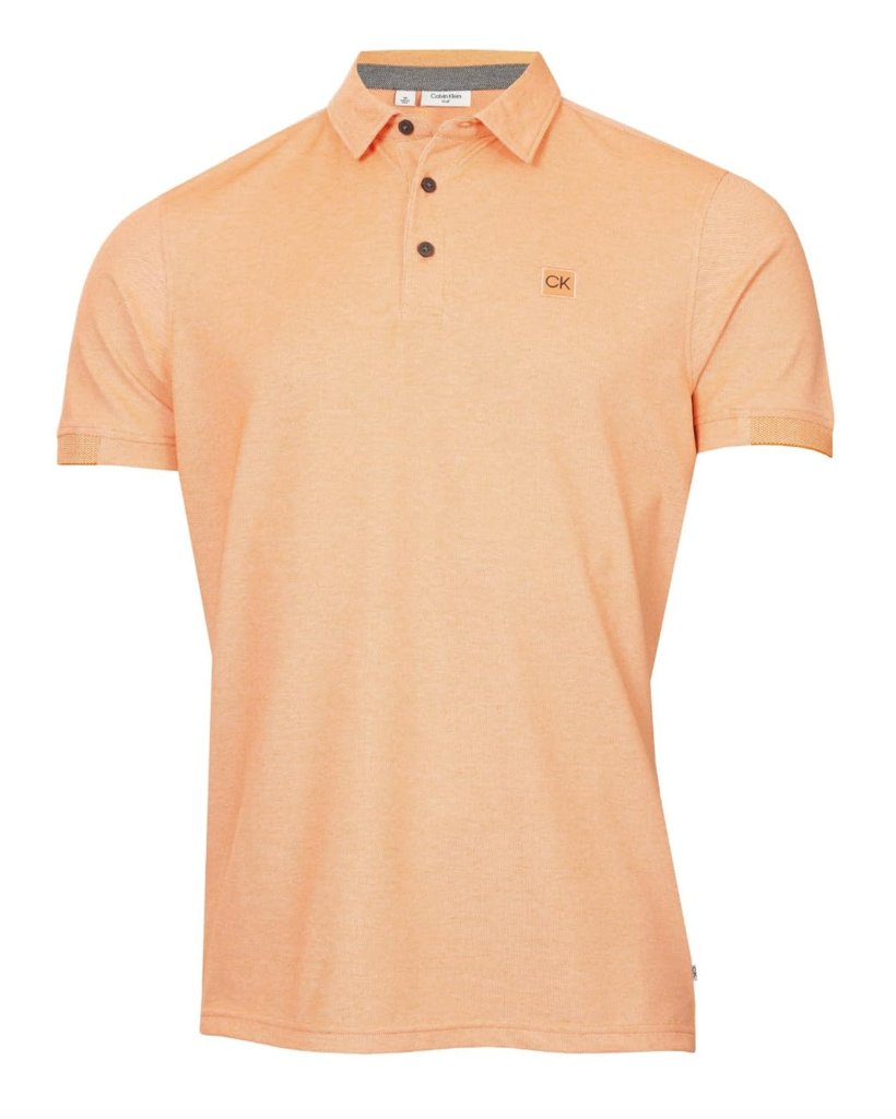 Polo Calvin Klein Golf naranja para hombre – talla L