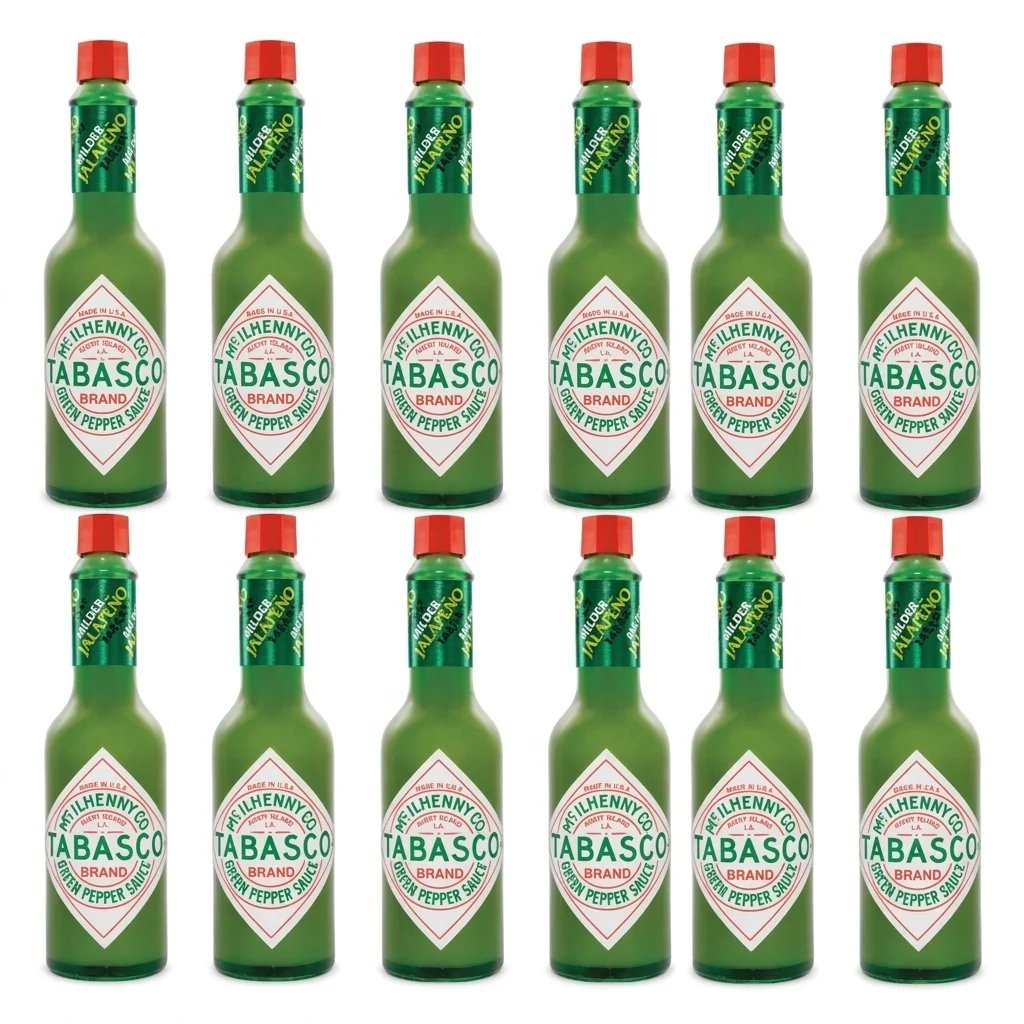 Pack de 12 salsas Tabasco Jalapeño Verde: sabor picante a precio de outlet