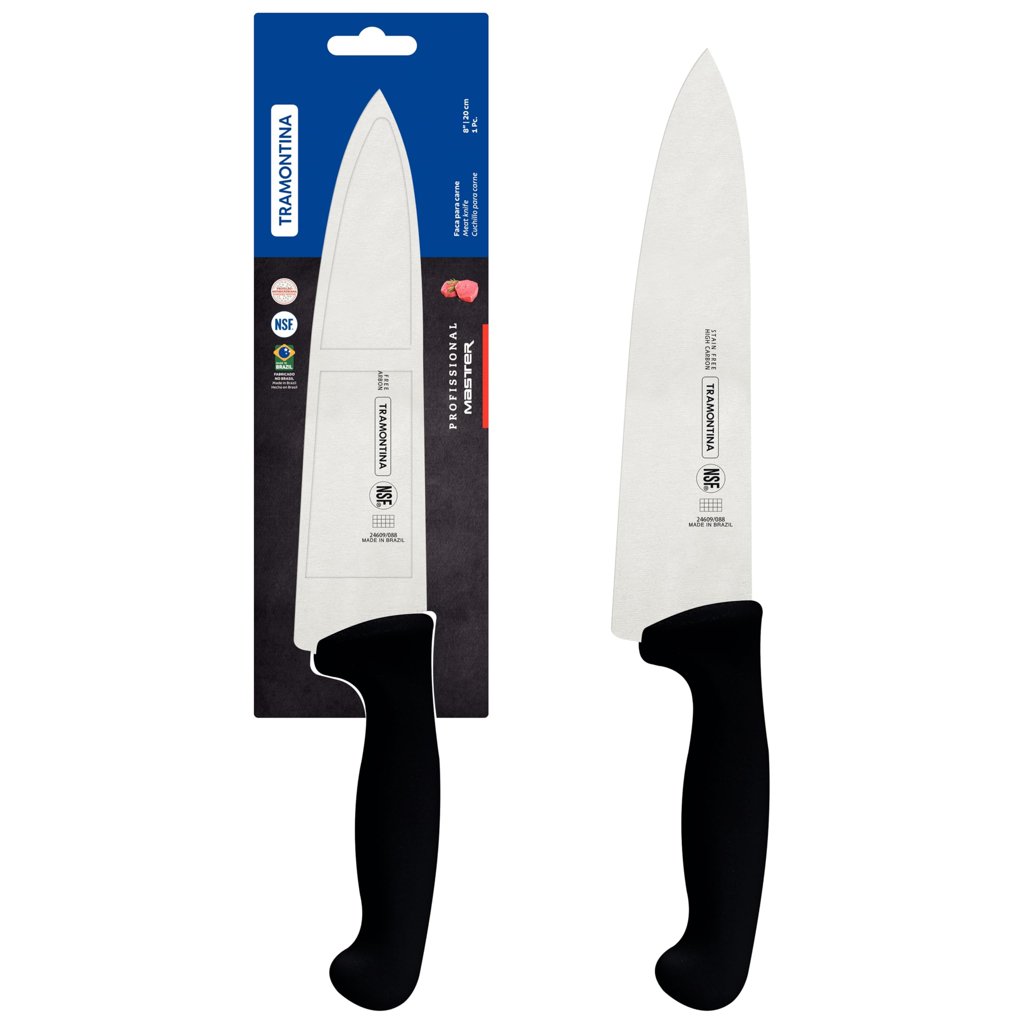 Cuchillo de carnicero Tramontina Professional negro 21 cm