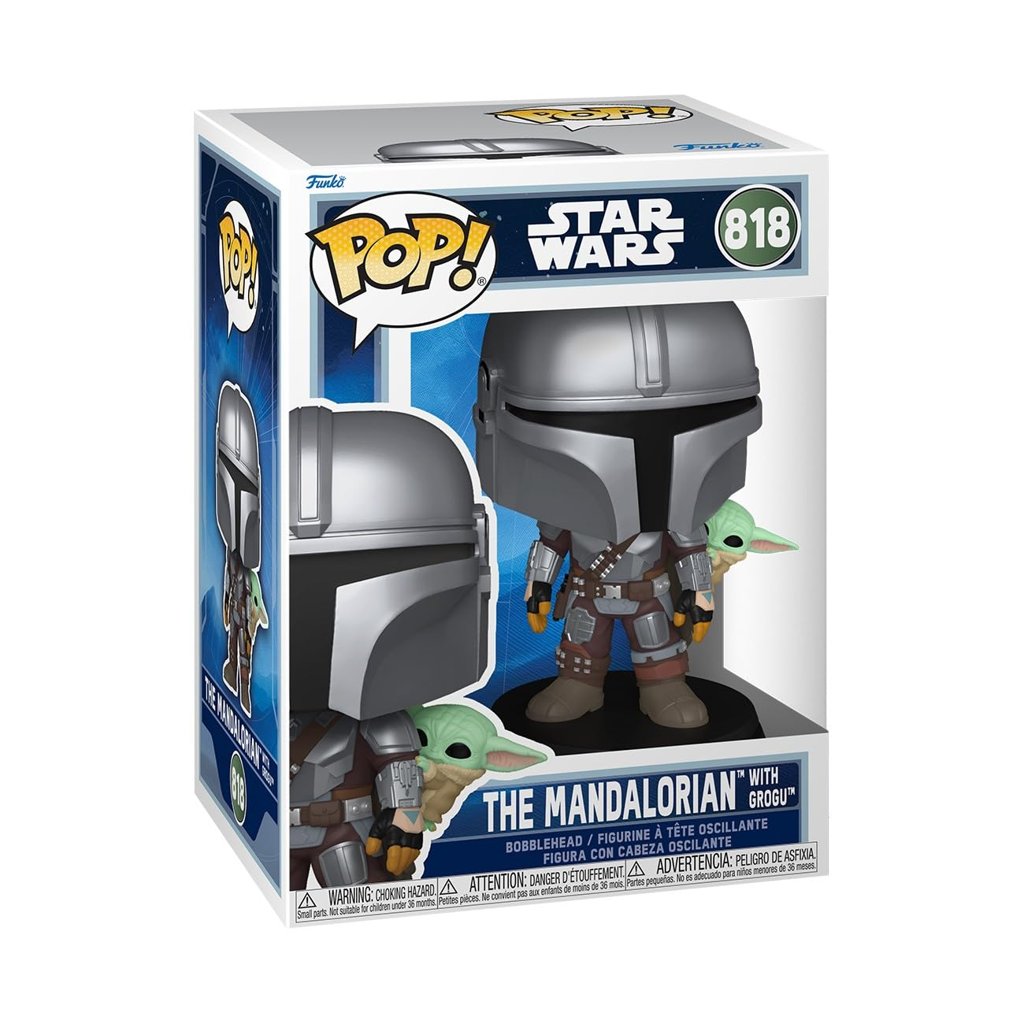 Figurita Funko Pop Mandalorian y Grogu – Edición Star Wars