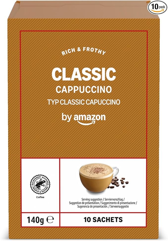 Bolsitas de cappuccino by Amazon, pack de 10 por solo 1,11€