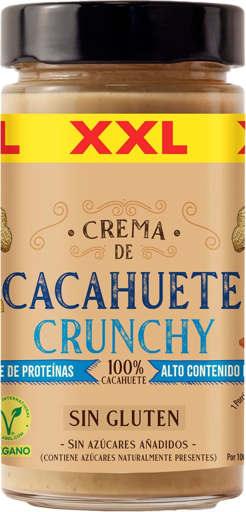 Crema de cacahuete XXL crujiente o cremosa – 750 g
