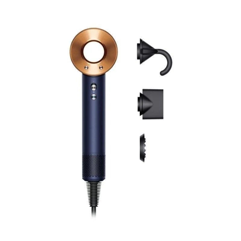 Secador Dyson Supersonic Liso+Ondulado Azul Cobre 1600W (Motor V9, control inteligente de calor, función iónic