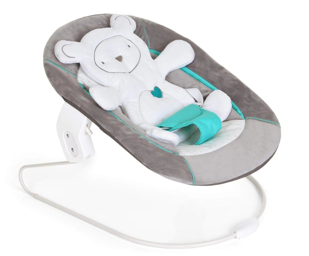 Hamaca Trona Hearts Grey - Hauck Alpha 2 en 1 - Ergonómica - Balanceo - Compatible Alpha Plus