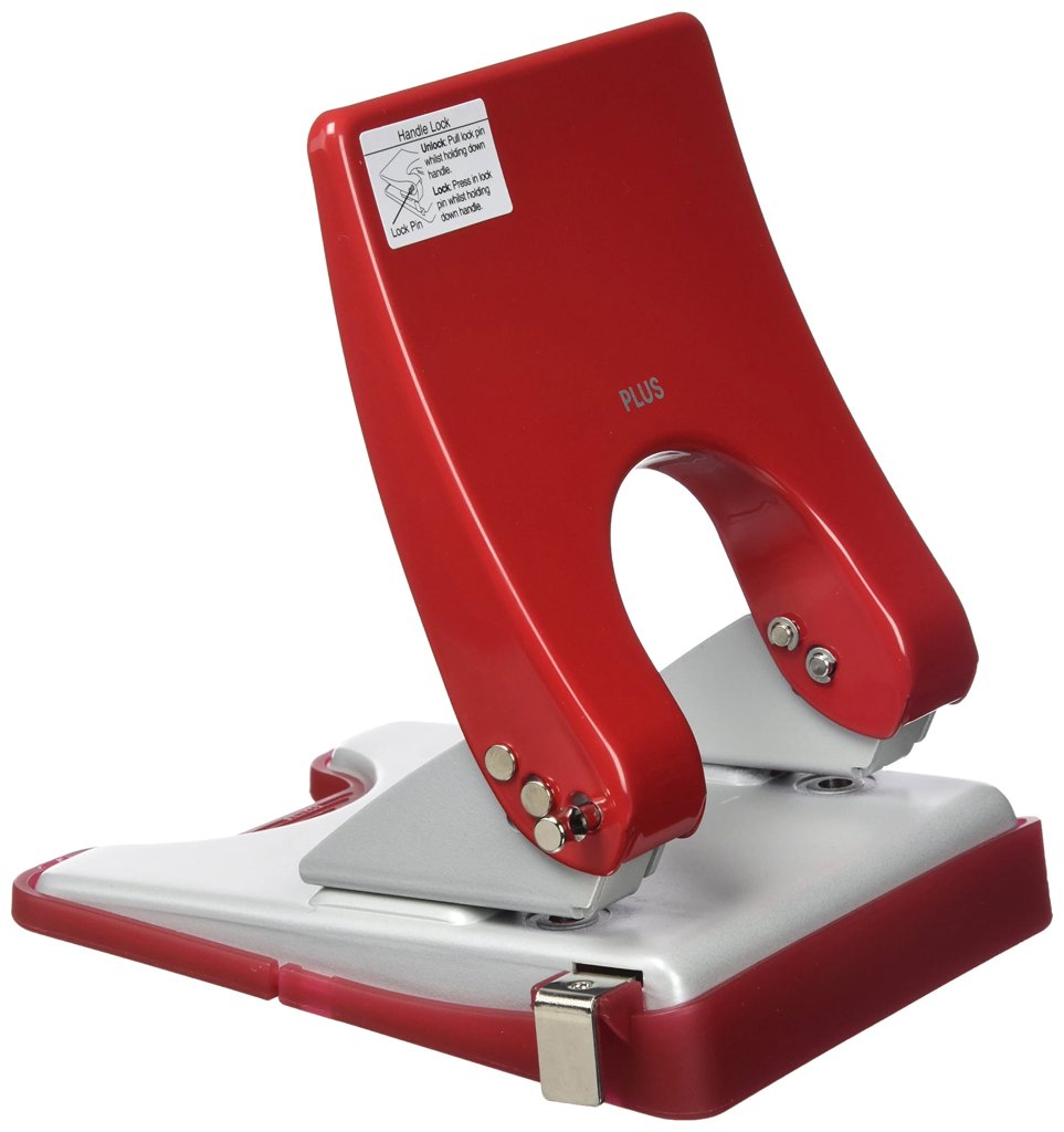 Taladro de papel metálico PLUS PU-830A: 40 hojas y regleta ajustable