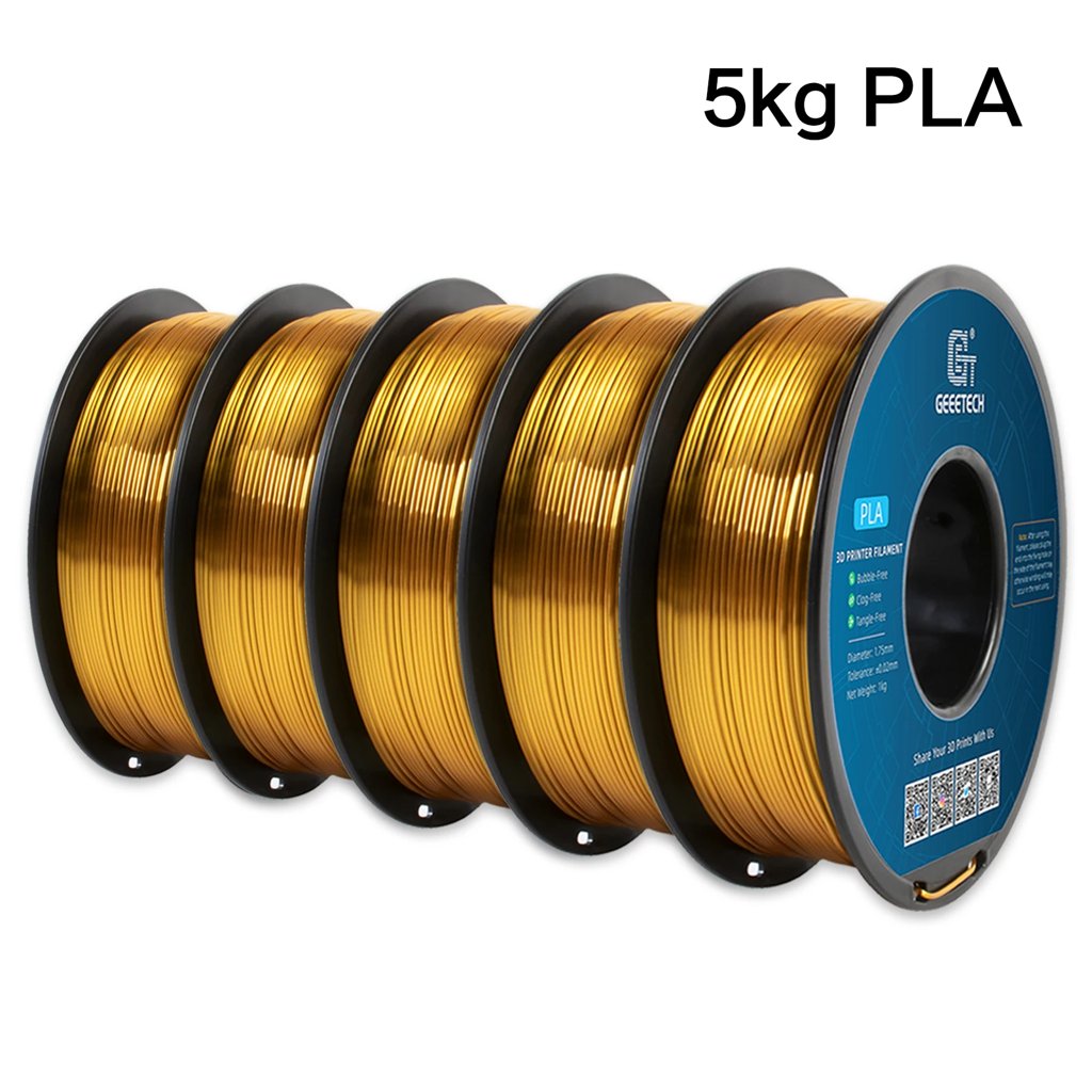 Pack de 5 kg de filamento PLA Silk GEEETECH con acabado seda