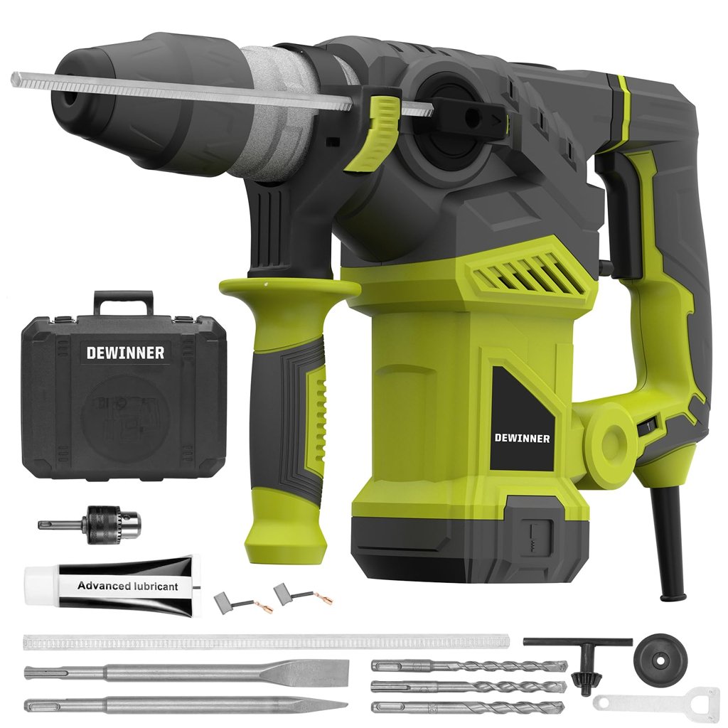 Martillo percutor DEWINNER 1500 W con 6 velocidades y antivibración