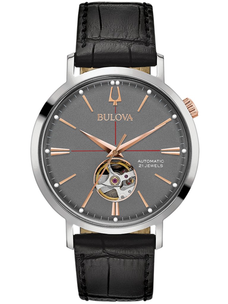 Bulova Open Heart 41 mm: elegancia automática con corazón visible