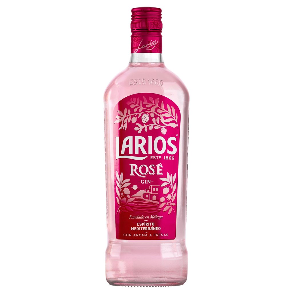 Larios Rosé Gin Premium Mediterráneo 70 cl – Sabor fresco y aromático