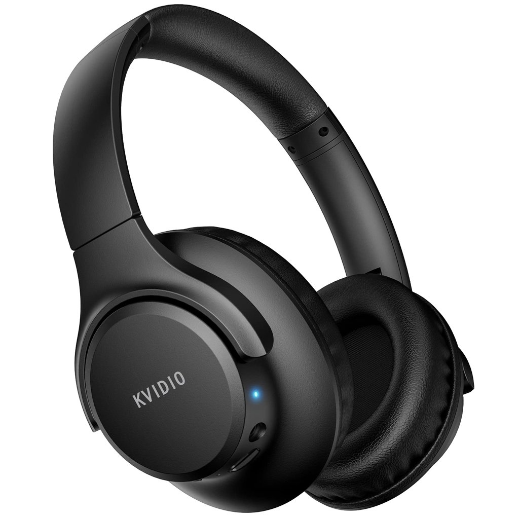 KVIDIO Cascos Inalámbricos Bluetooth Diadema 65h Batería Sonido HiFi