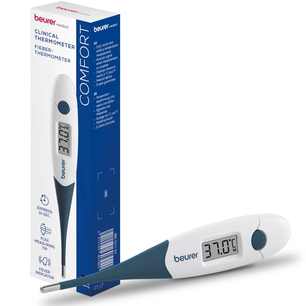 Termómetro digital Beurer FT 17: medición rápida y flexible