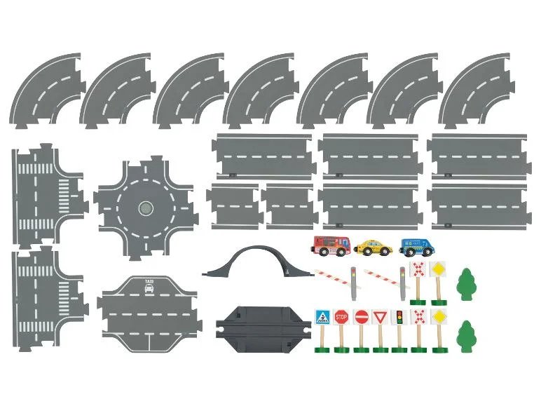 ¡Aventuras en la ciudad con el nuevo set de calles y circuito!