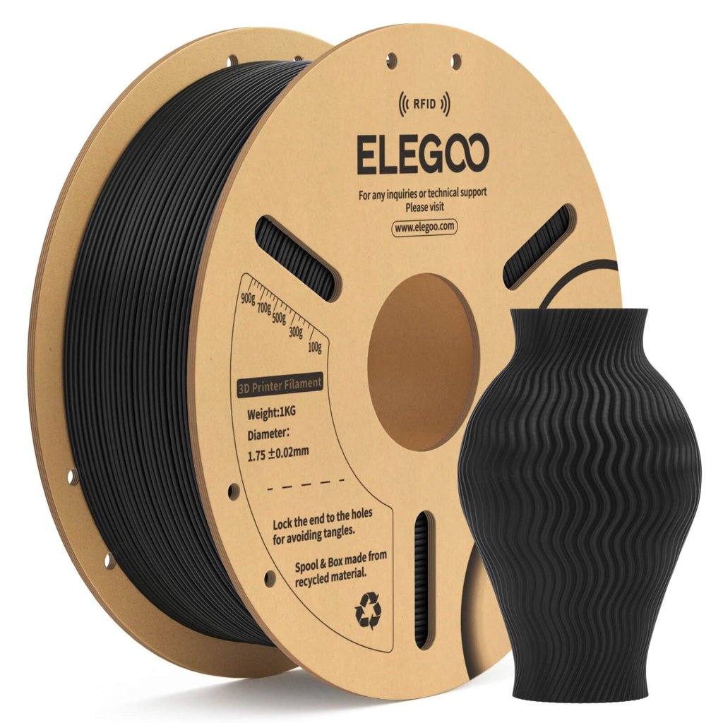 Filamento PLA negro con RFID de 1 kg – calidad y precisión