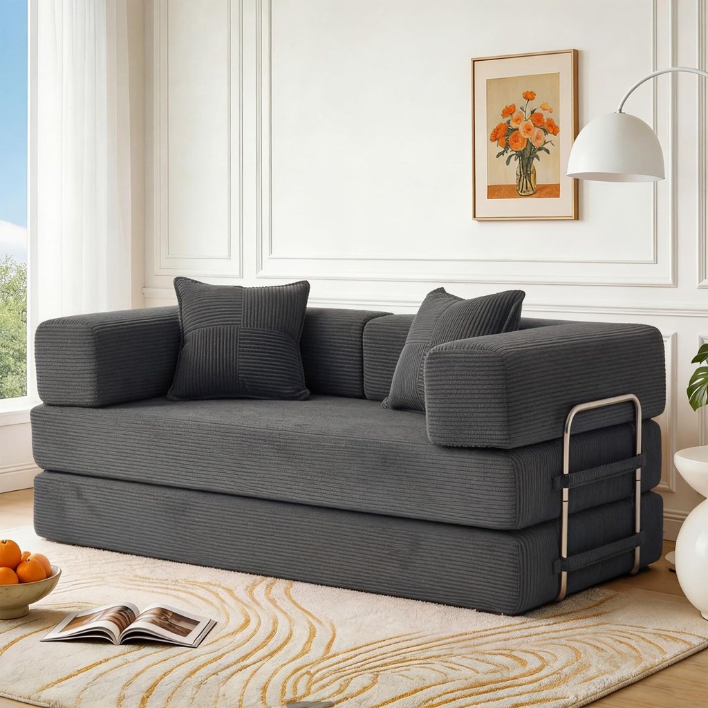 Sofá cama gris 2 plazas