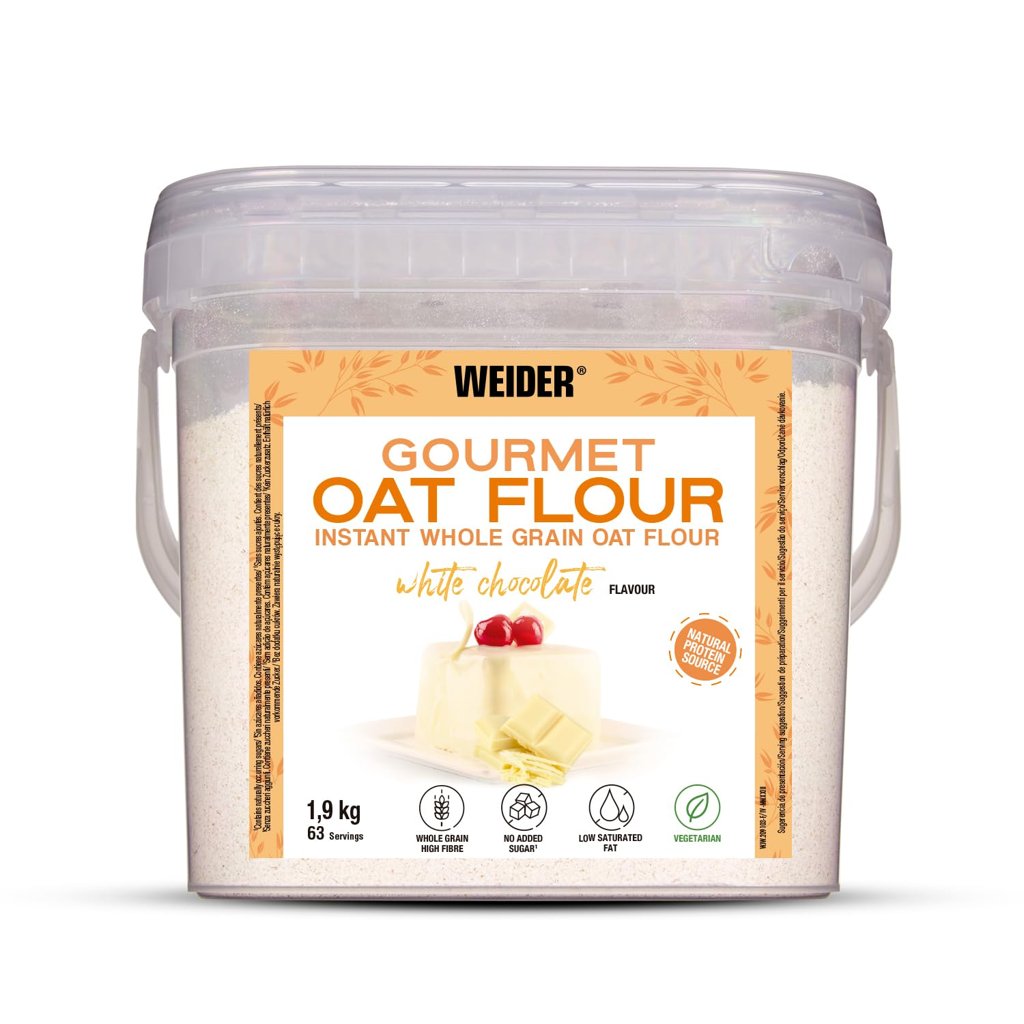 Harina de Avena Integral Weider Oat Gourmet, chocolate blanco