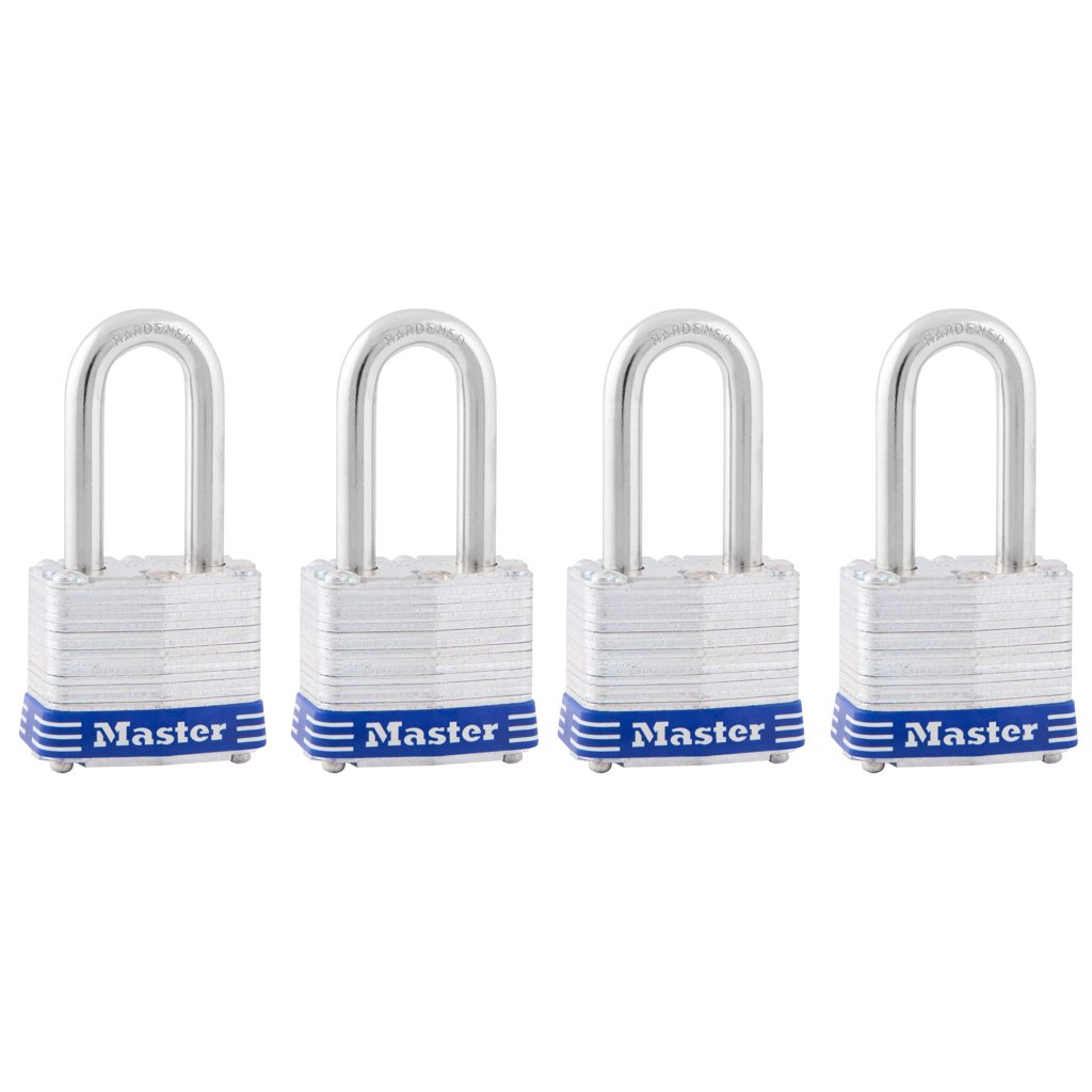 Pack de 4 candados Master Lock de acero laminado 1,5"