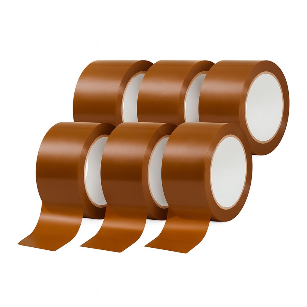 Pack de 6 rollos de cinta de embalaje marrón – práctico y resistente