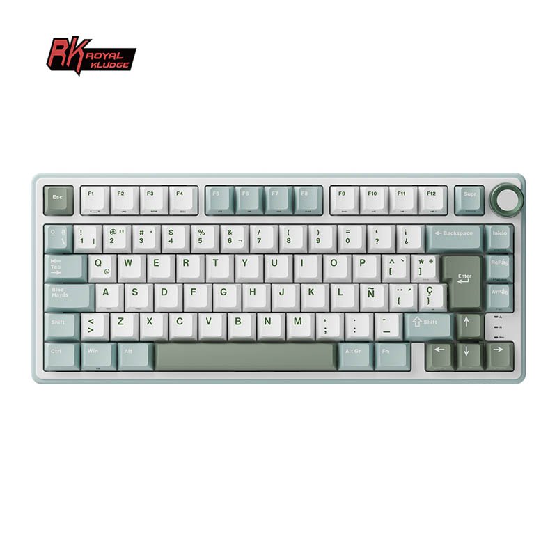 Teclado Royal Kludge RKR75 ISO-ES 75% RGB, Hot-Swap y switches Silver Speed, Skycyan y Blackberry