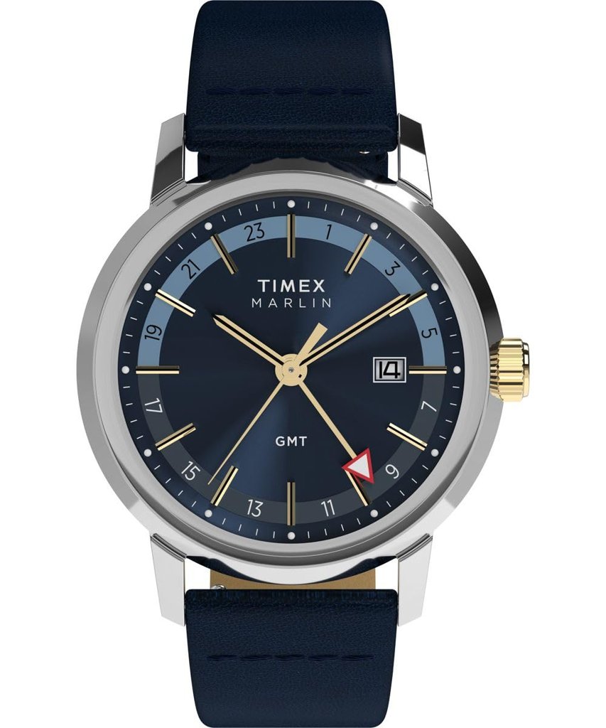 Timex Marlin GMT 40 mm: elegancia clásica con toque moderno