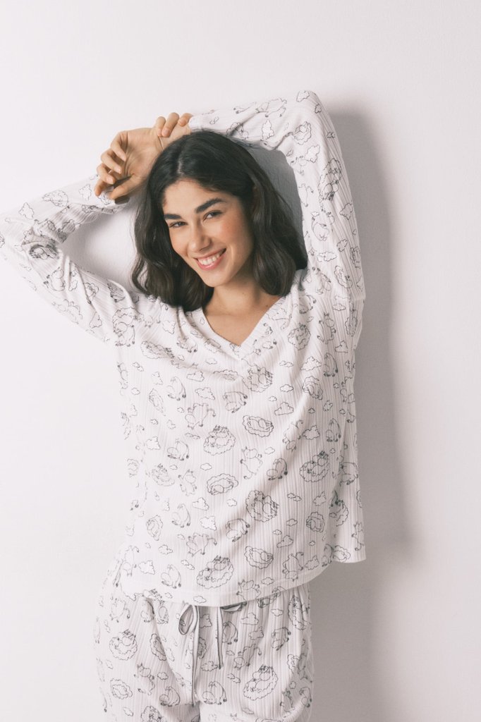 Pijama Moomin soft blanco