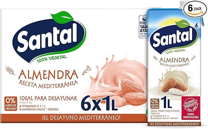 Pack 6 de Bebida de Almendra sin Azúcares Añadidos de Santàl