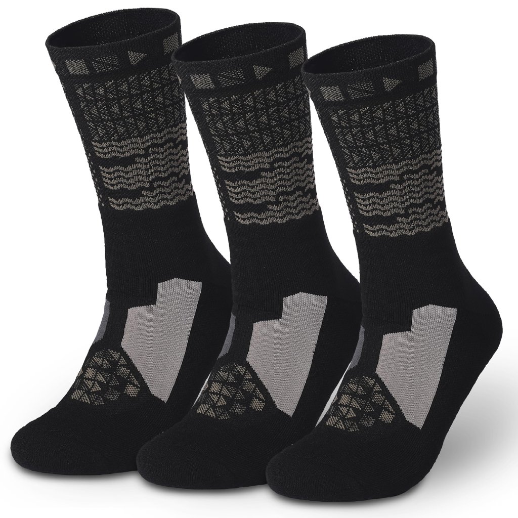 Calcetines deportivos altos antiampollas – Pack 3 pares tricolor