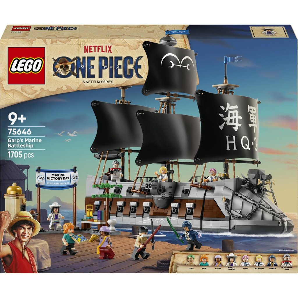 LEGO One Piece - Barco de la Marina de GARP (75646) con 8 Minifiguras