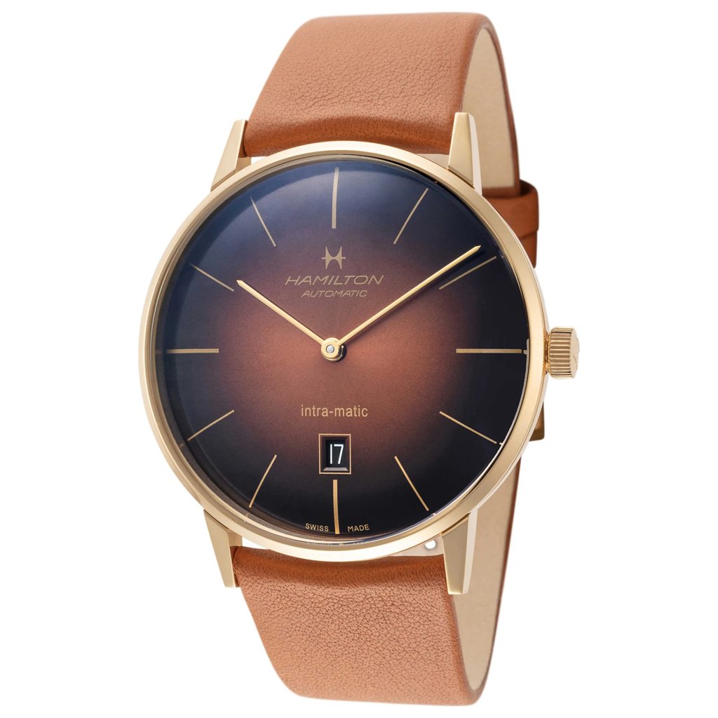 Reloj Hamilton American Classic Intra‑Matic 42 mm con esfera marrón