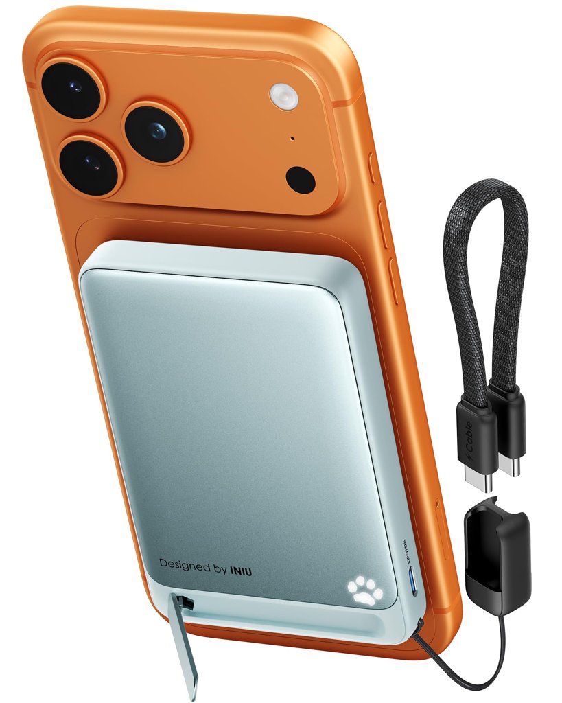 Power Bank magnética con carga rápida y soporte