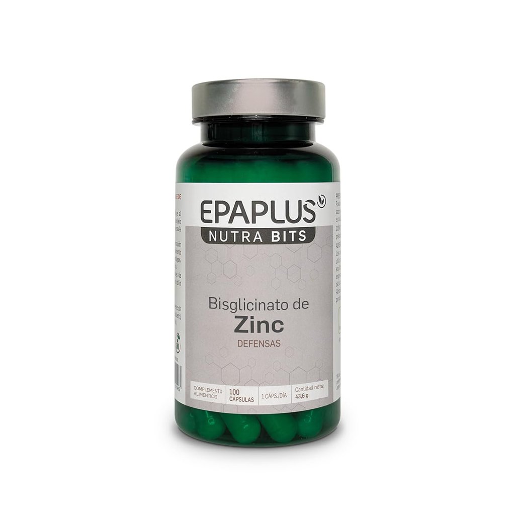 EPAPLUS Zinc Bisglicinato 100 cápsulas 15 mg Inmunidad Alta absorción